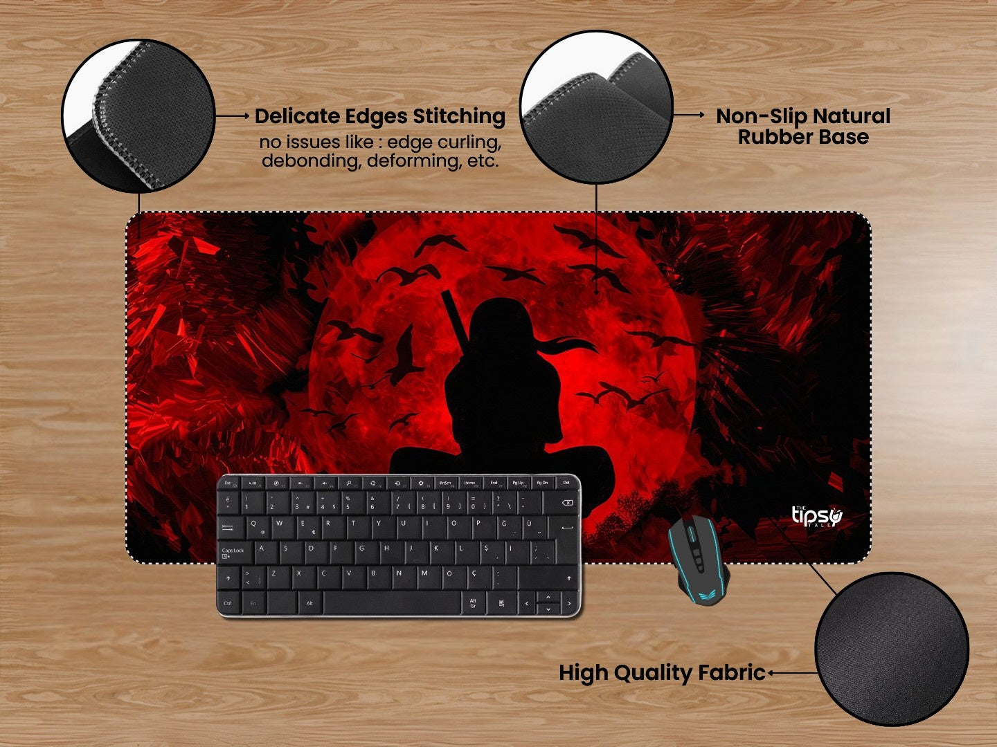 " ITACHI UCHIKA DARK " Gaming Mousepad Elevate Your Gaming Experience