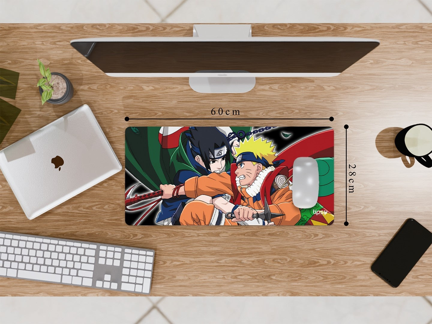 "SASUKE VS NARUTO - VIBRANT BG" Gaming Mousepad Elevate Your Gaming Experience