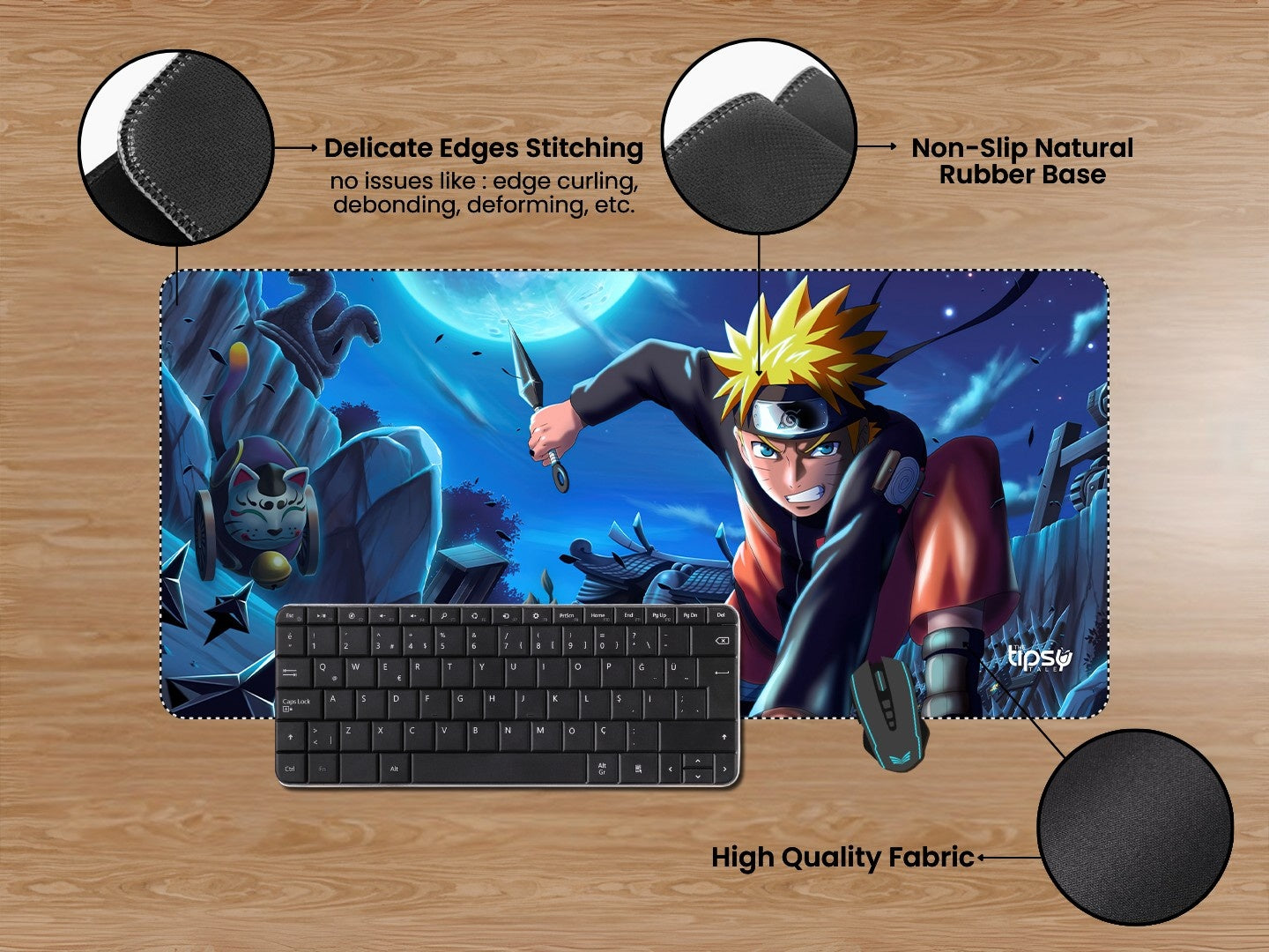 "NARUTO UZUMAKI ACTION POWER" Gaming Mousepad Elevate Your Gaming Experience