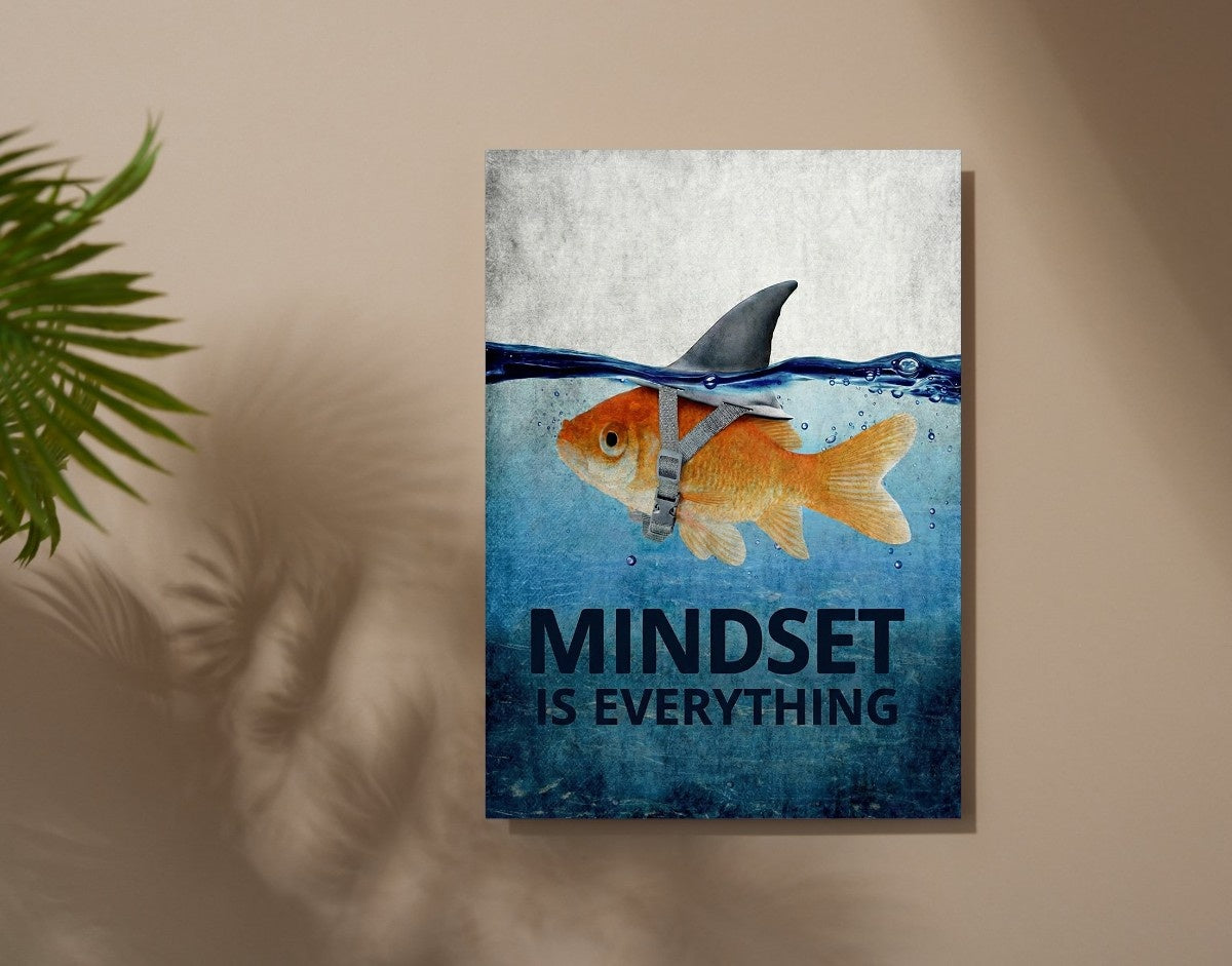 "MINDSET IS EVERYTHING" -Shiny & Sturdy Metallic Poster Art That Pops & Sticks