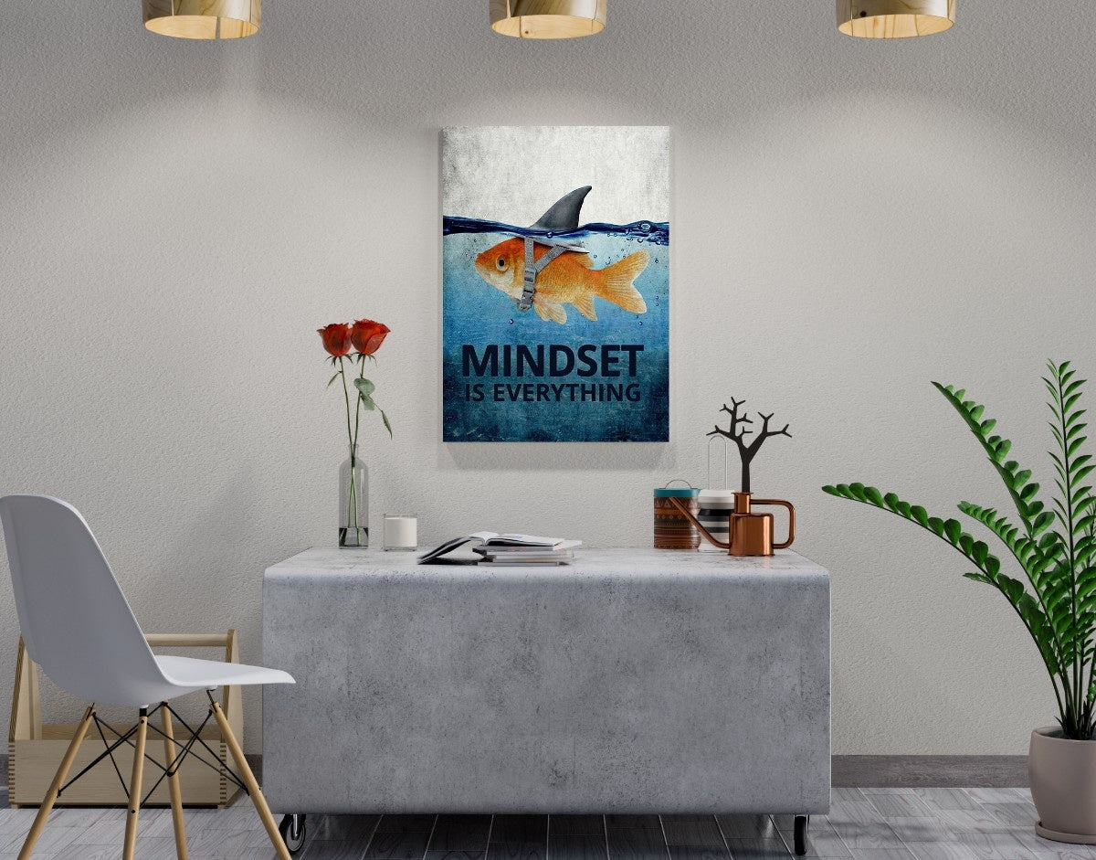 "MINDSET IS EVERYTHING" -Shiny & Sturdy Metallic Poster Art That Pops & Sticks