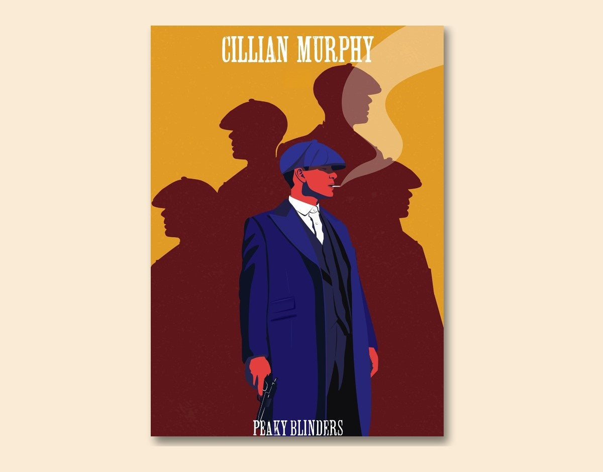 "CILLIAN MURPHY - PEAKY BLINDER" -Shiny & Sturdy Metallic Poster Art That Pops & Sticks
