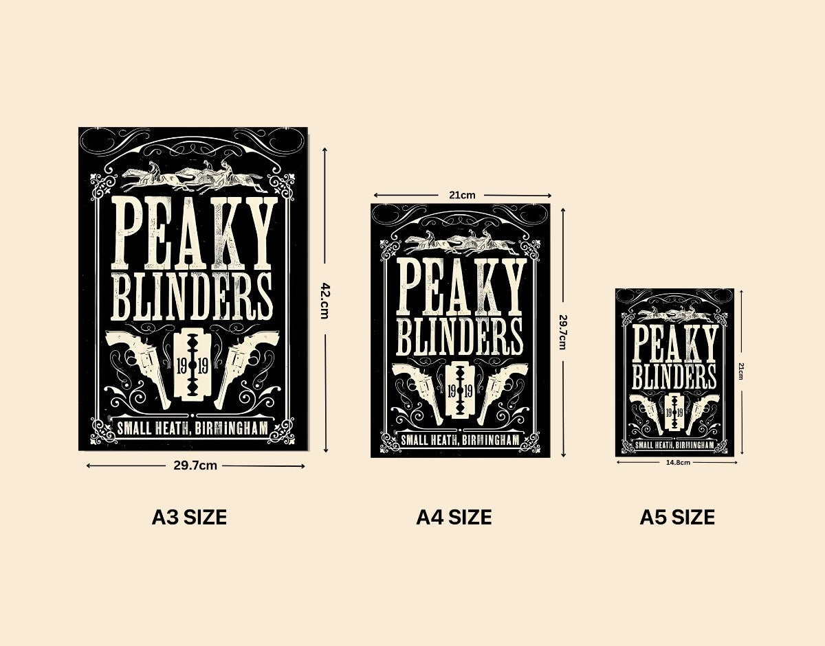 "PEAKY BLINDERS - SMALL HEATH" -Shiny & Sturdy Metallic Poster Art That Pops & Sticks