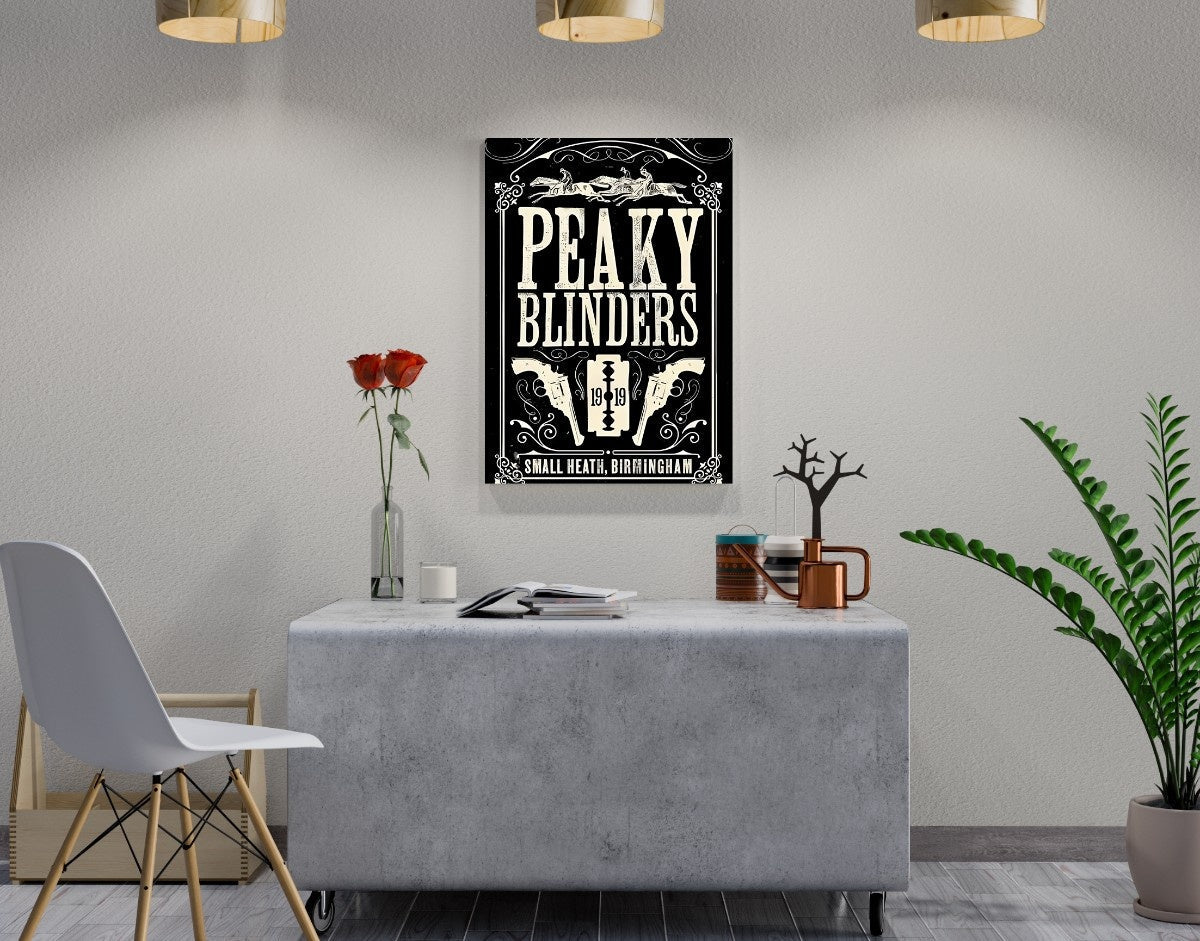 "PEAKY BLINDERS - SMALL HEATH" -Shiny & Sturdy Metallic Poster Art That Pops & Sticks