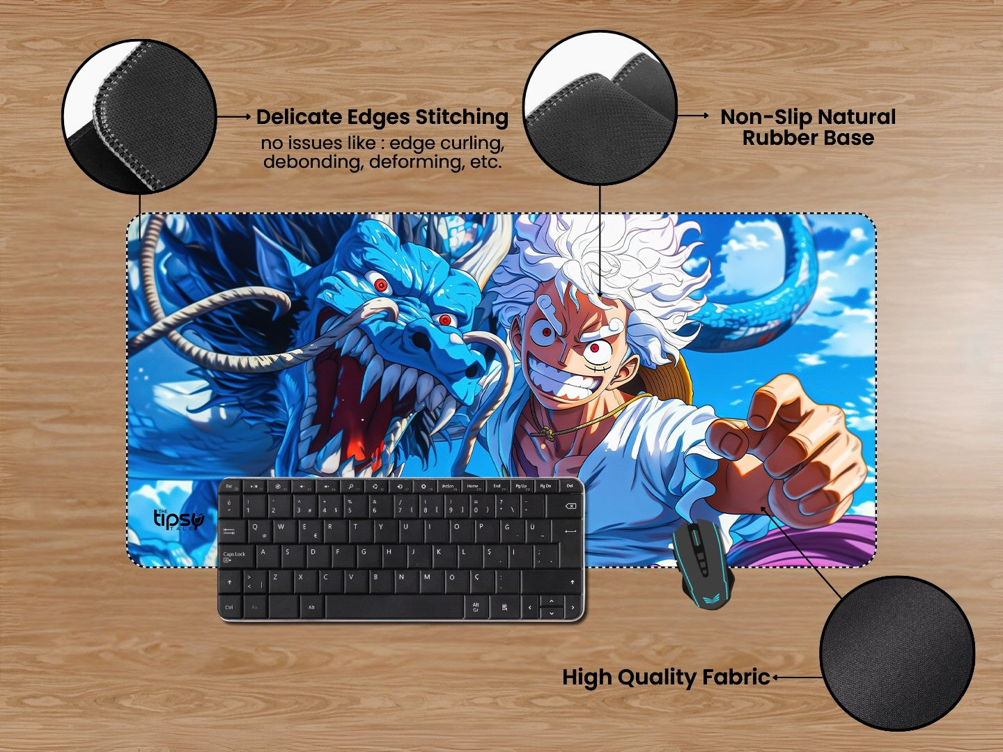 "LUFFY VS KAIDO" Gaming Mousepad Elevate Your Gaming Experience