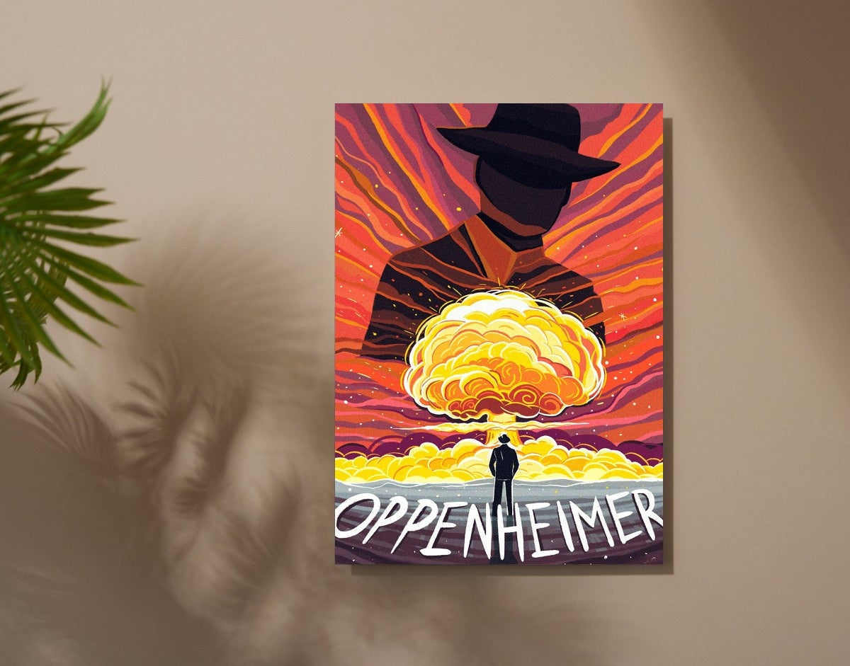 "OPPENHEIMER 2024" -Shiny & Sturdy Metallic Poster Art That Pops & Sticks