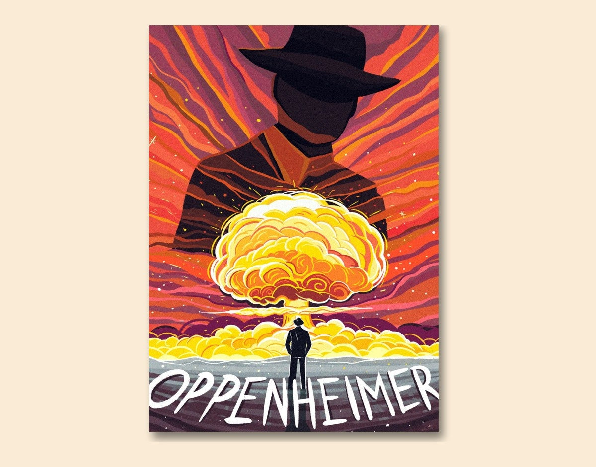 "OPPENHEIMER 2024" -Shiny & Sturdy Metallic Poster Art That Pops & Sticks