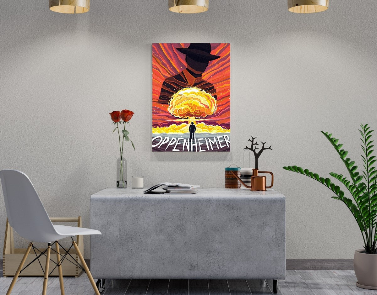 "OPPENHEIMER 2024" -Shiny & Sturdy Metallic Poster Art That Pops & Sticks