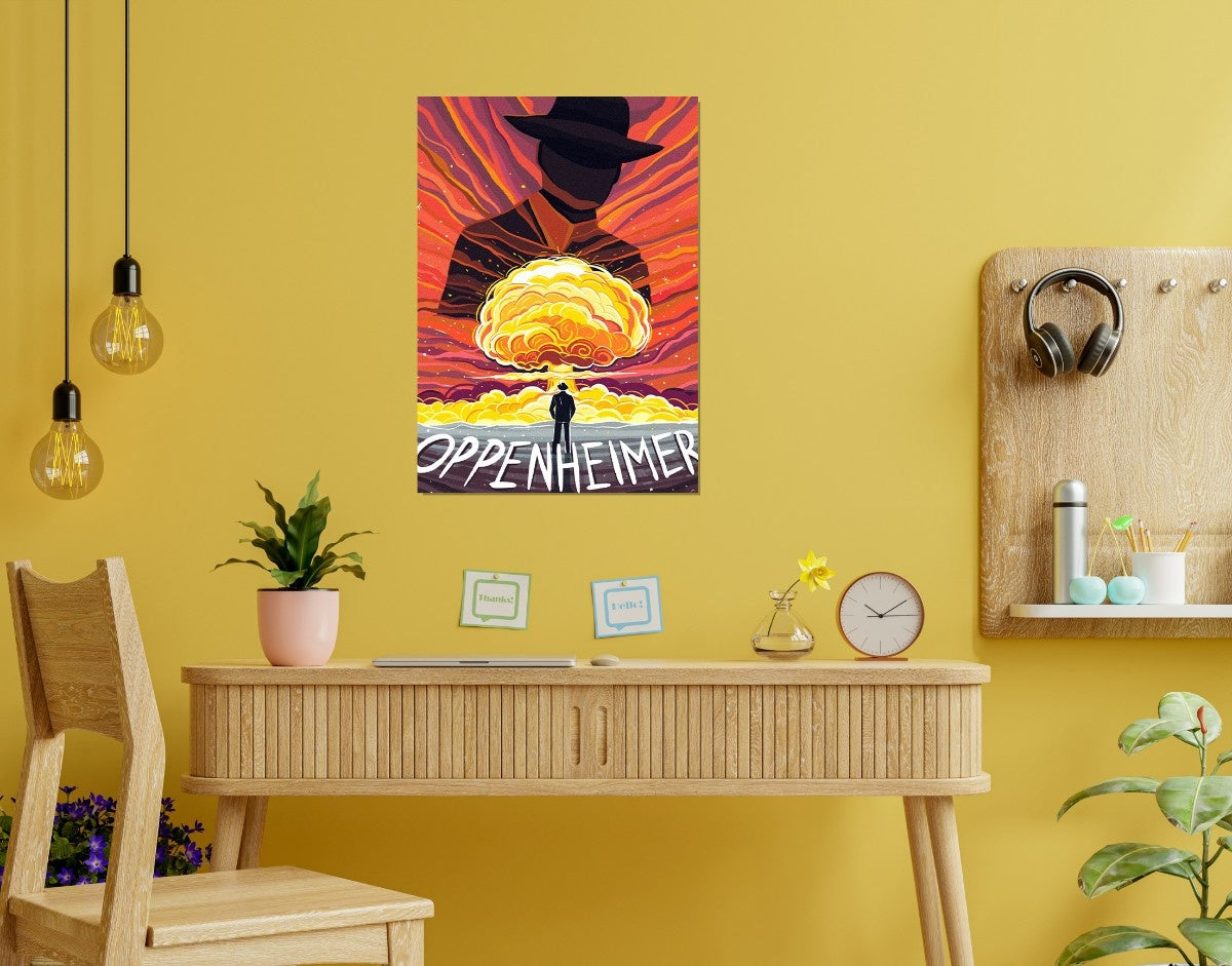 "OPPENHEIMER 2024" -Shiny & Sturdy Metallic Poster Art That Pops & Sticks
