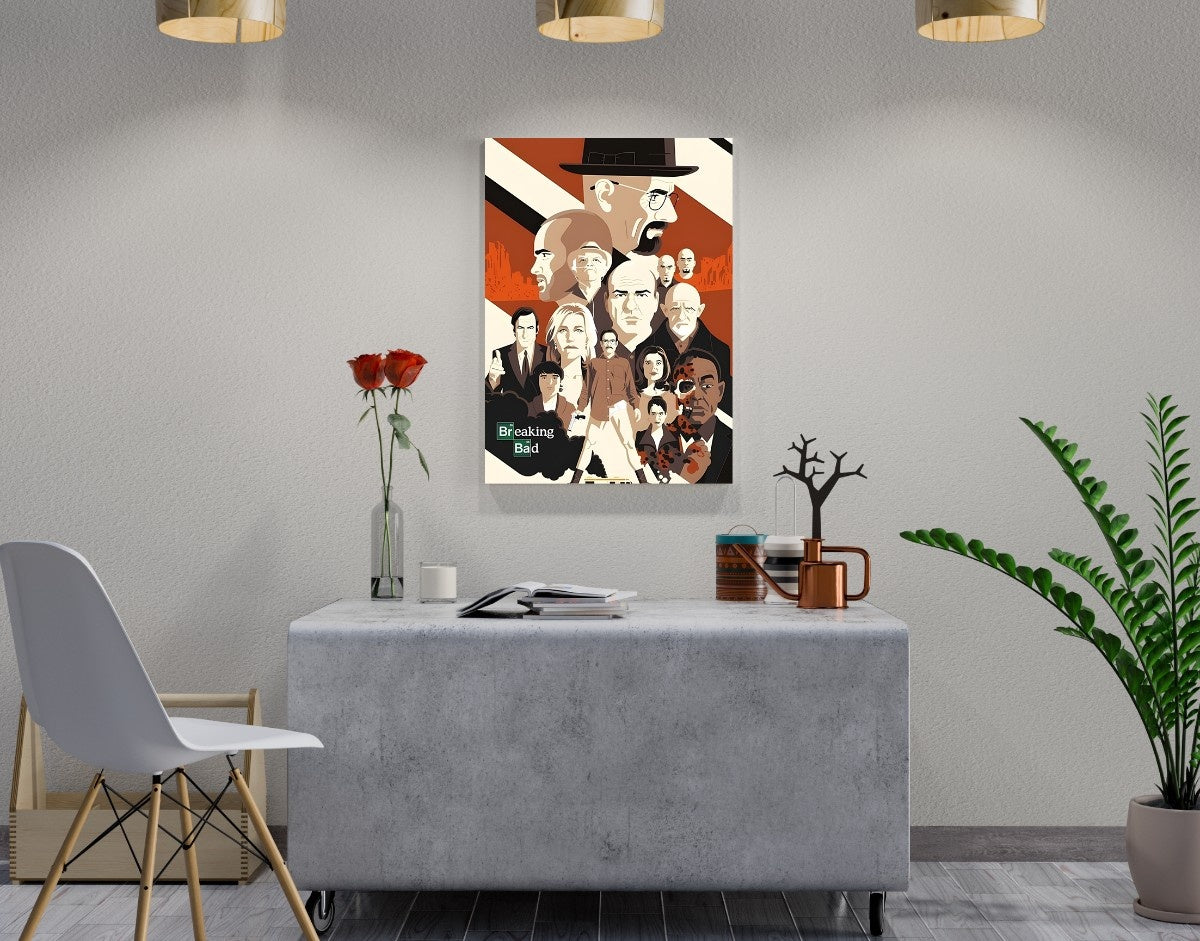 "BREAKING BAD ILLUSTRATION ART" -Shiny & Sturdy Metallic Poster Art That Pops & Sticks