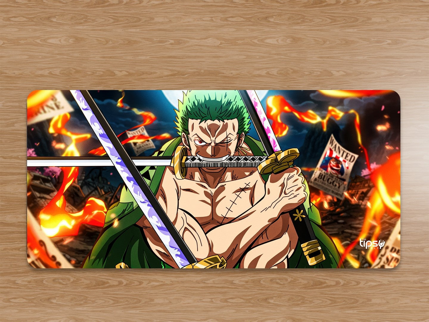 "3 SWORDS ONE MAN - ZORO" Gaming Mousepad Elevate Your Gaming Experience