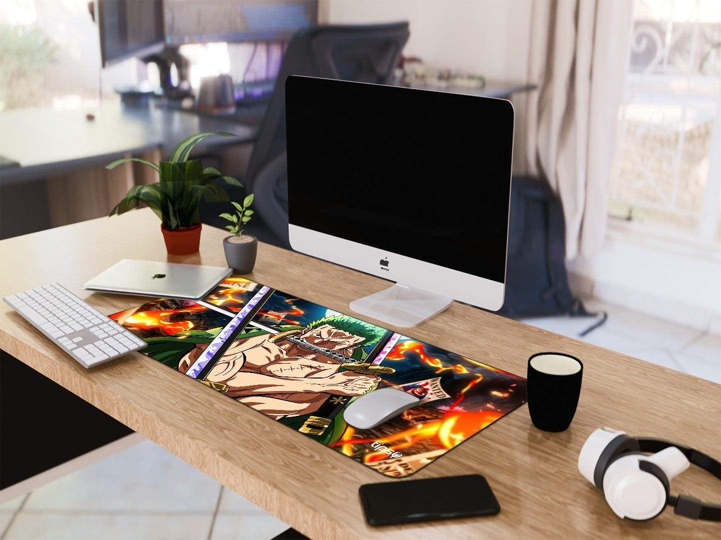"3 SWORDS ONE MAN - ZORO" Gaming Mousepad Elevate Your Gaming Experience