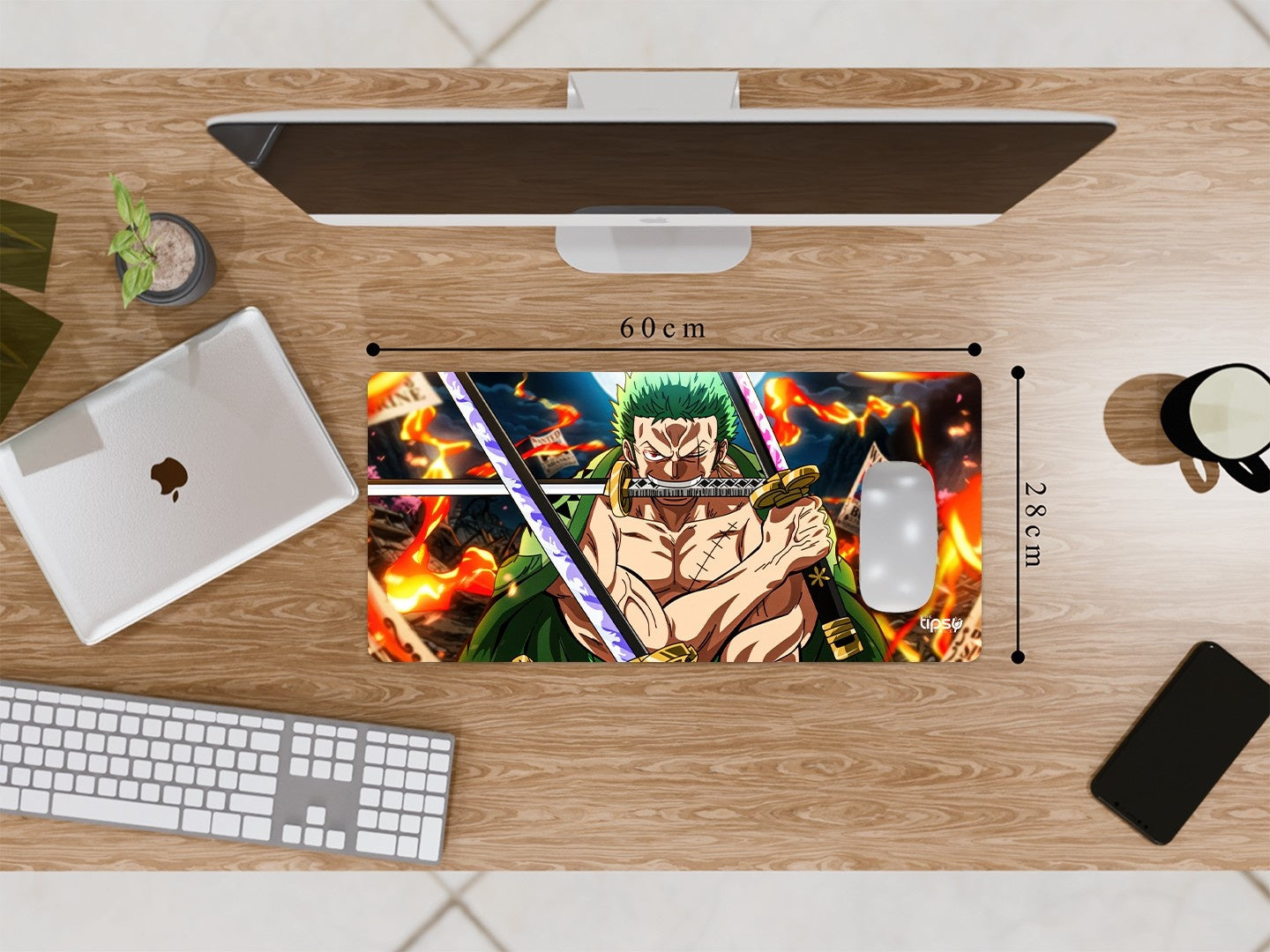 "3 SWORDS ONE MAN - ZORO" Gaming Mousepad Elevate Your Gaming Experience