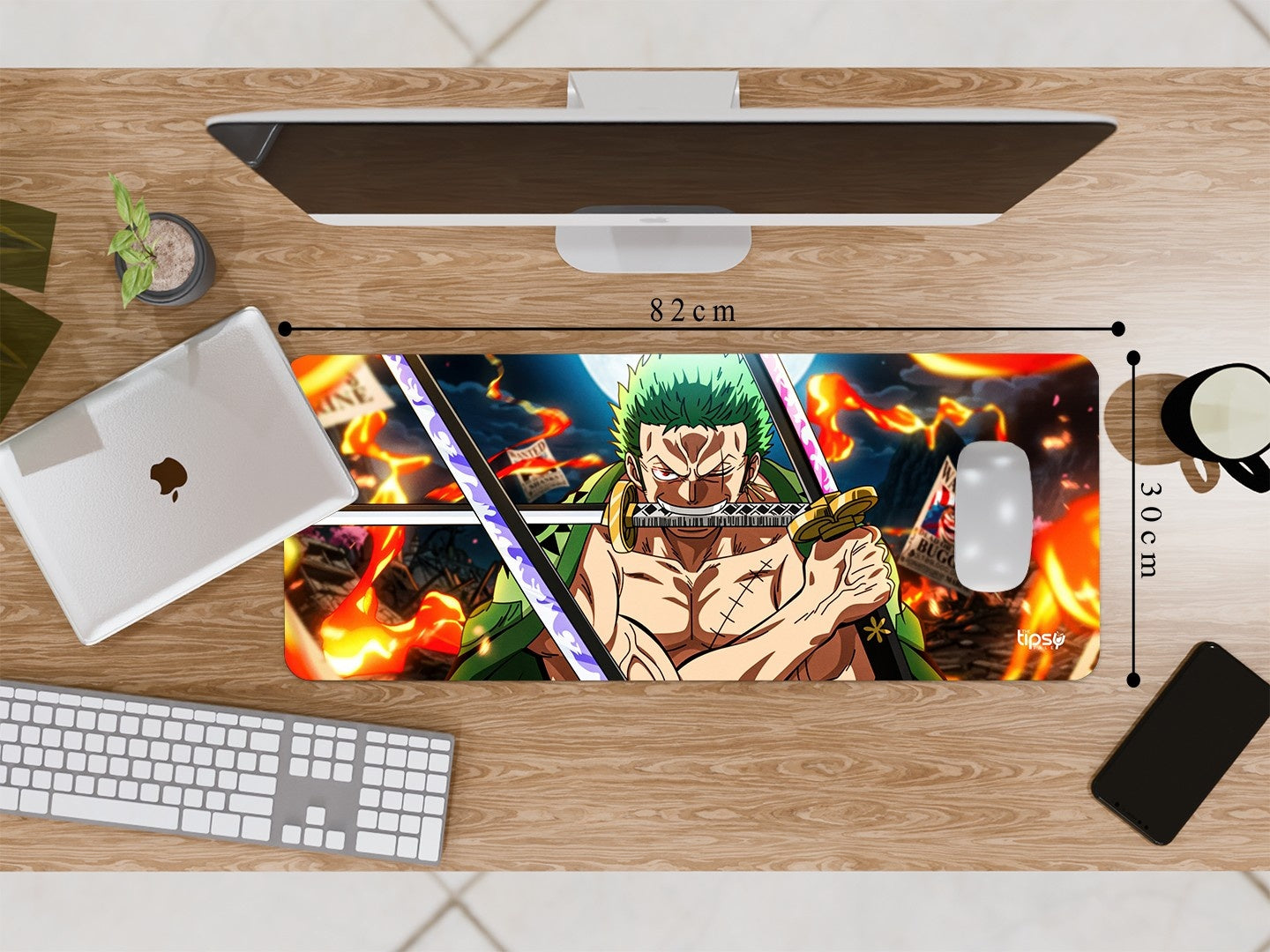 "3 SWORDS ONE MAN - ZORO" Gaming Mousepad Elevate Your Gaming Experience