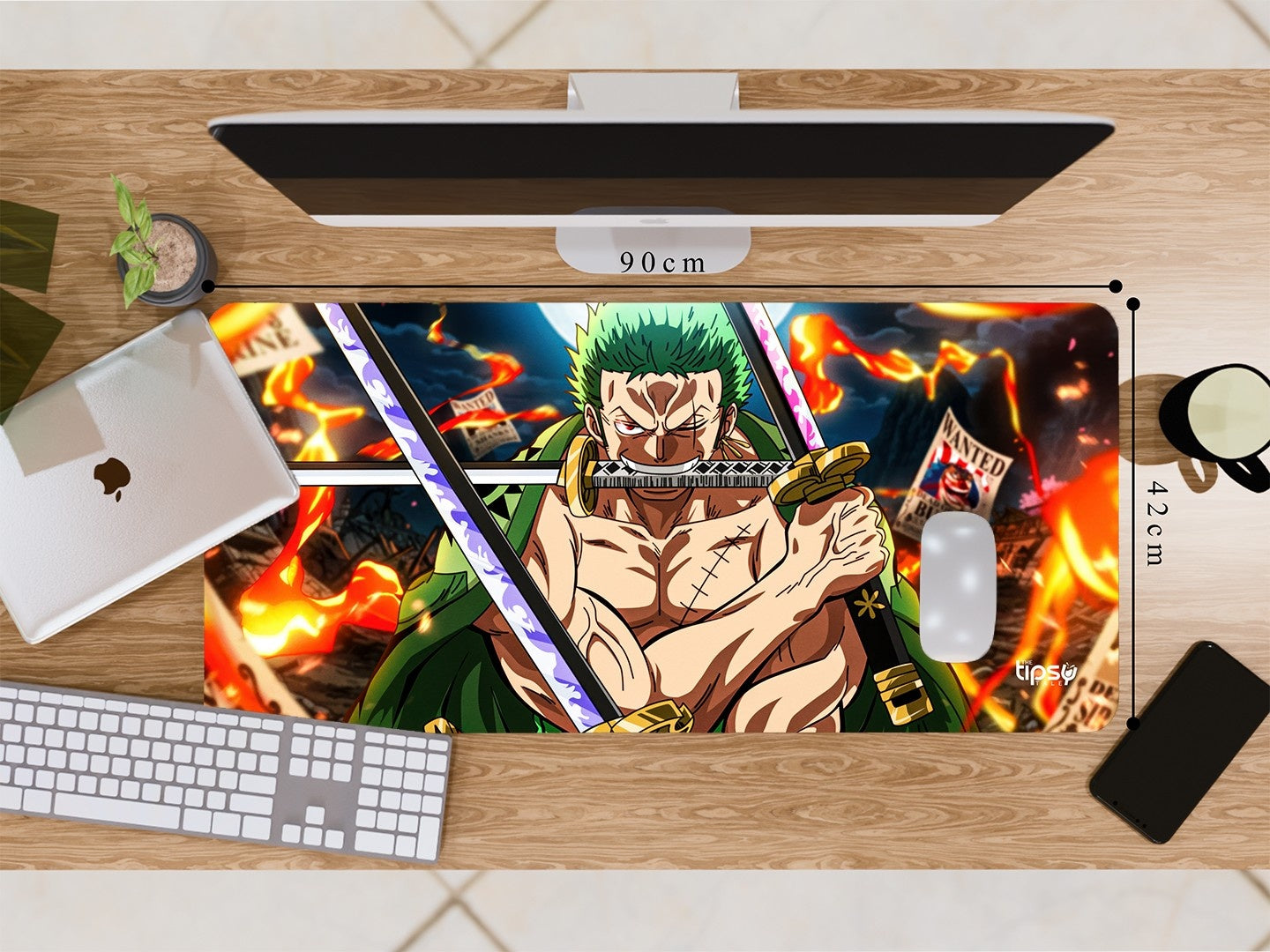 "3 SWORDS ONE MAN - ZORO" Gaming Mousepad Elevate Your Gaming Experience