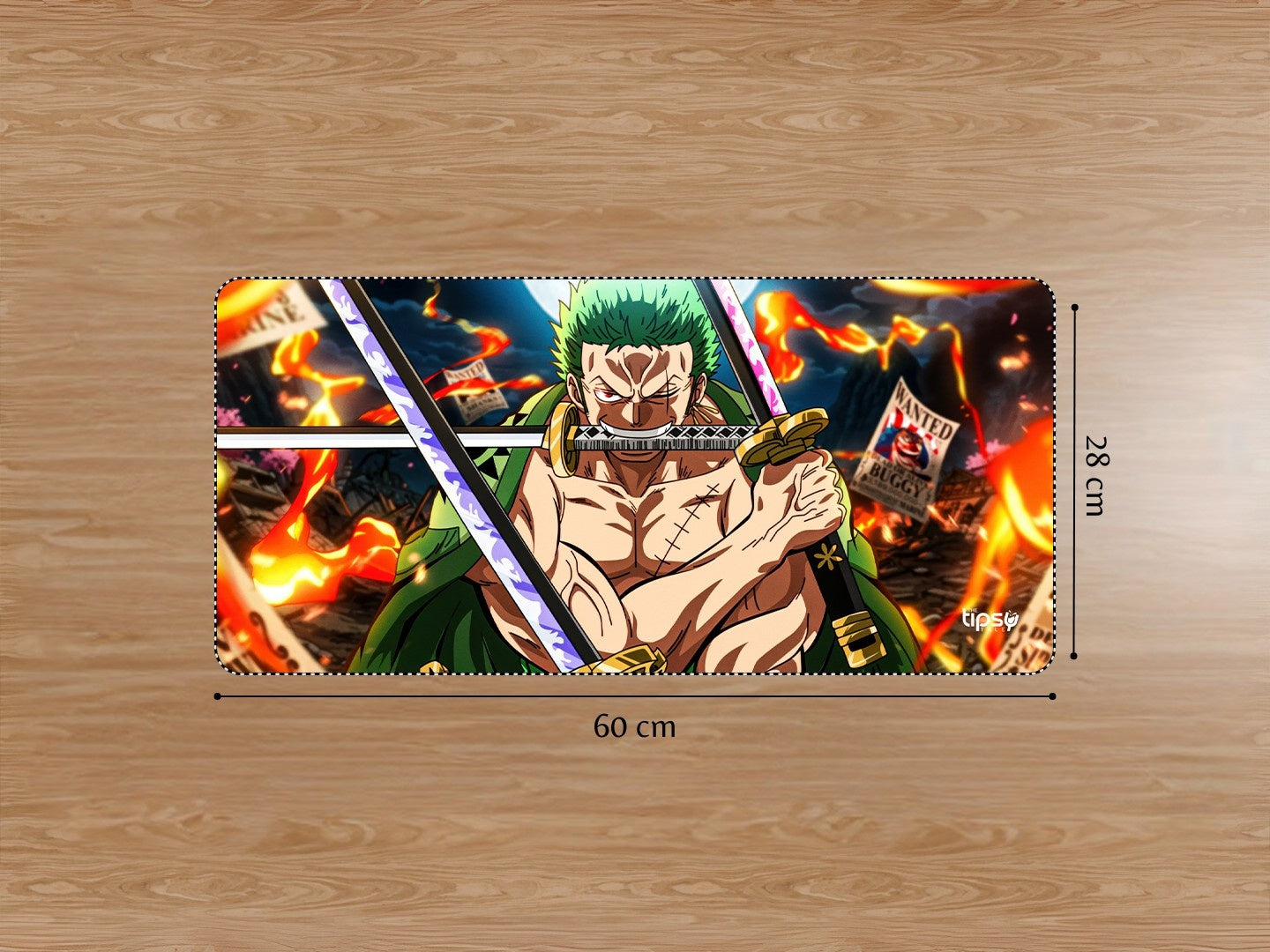 "3 SWORDS ONE MAN - ZORO" Gaming Mousepad Elevate Your Gaming Experience
