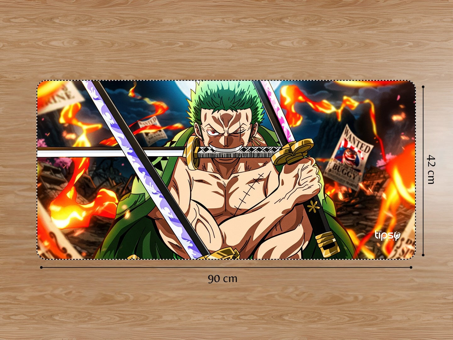 "3 SWORDS ONE MAN - ZORO" Gaming Mousepad Elevate Your Gaming Experience