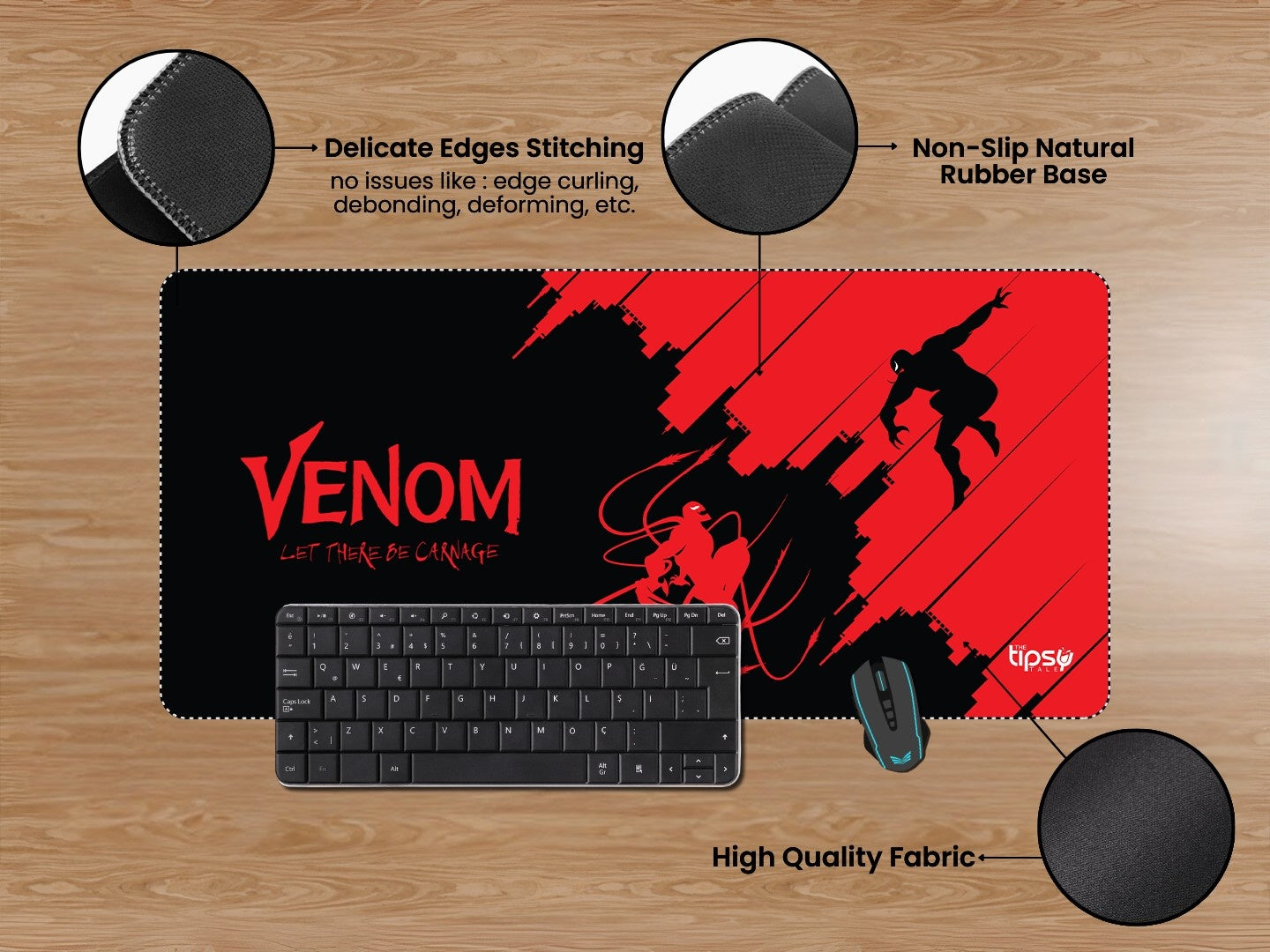 "VENOM VS CARNAGE" Gaming Mousepad Elevate Your Gaming Experience
