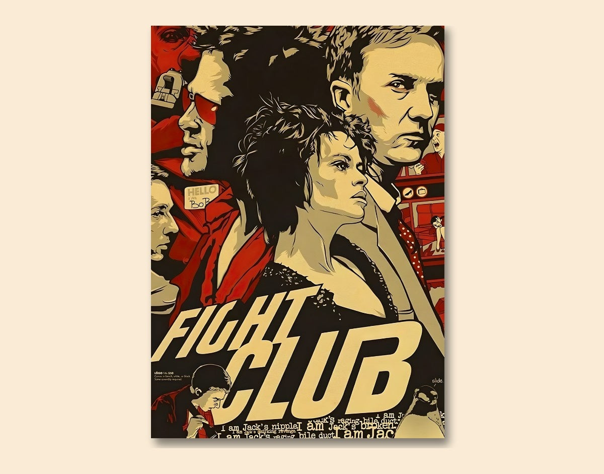 "FIGHT CLUB - THE ALTER EGO" -Shiny & Sturdy Metallic Poster Art That Pops & Sticks
