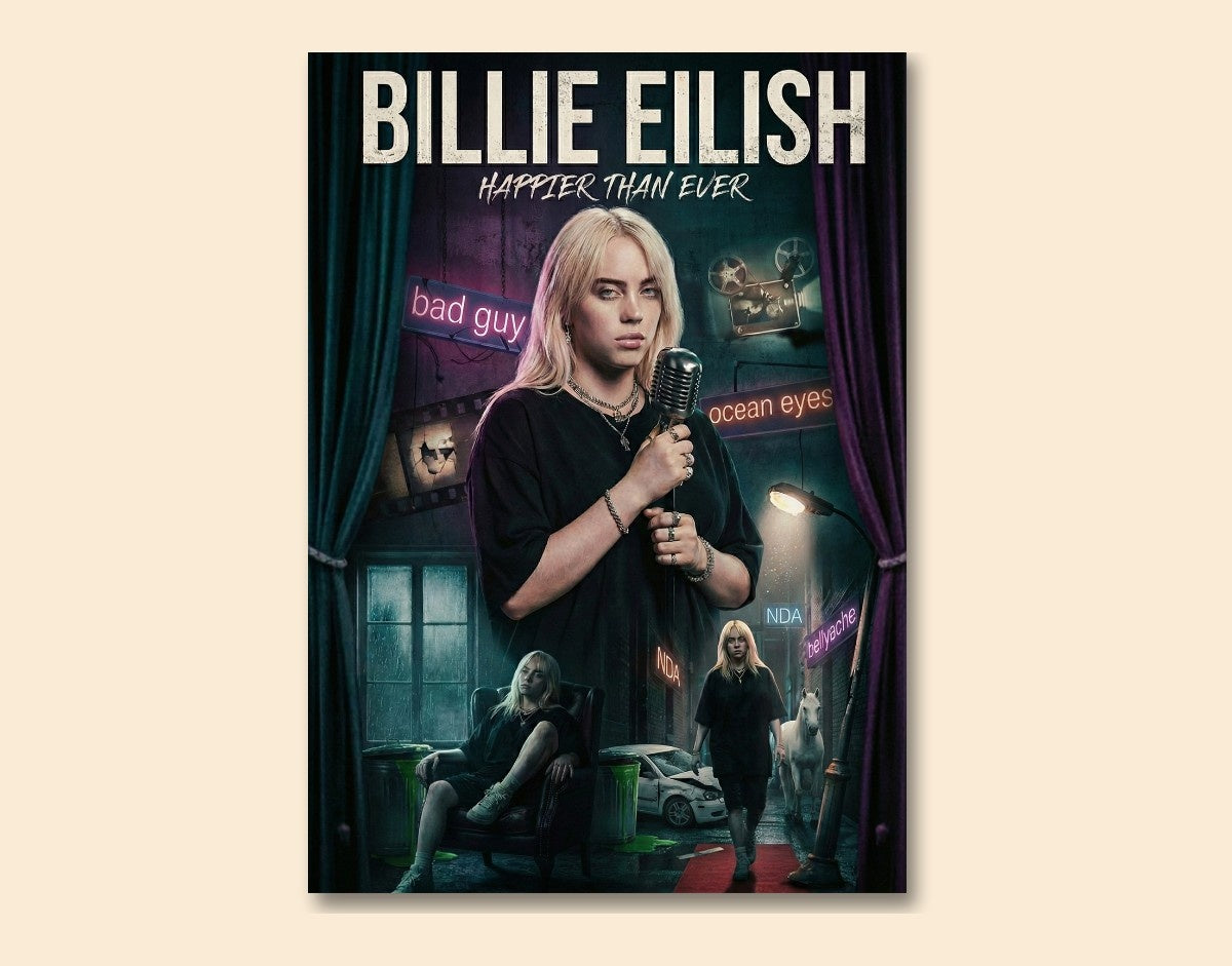 "BILLIE EILISH " -Shiny & Sturdy Metallic Poster Art That Pops & Sticks