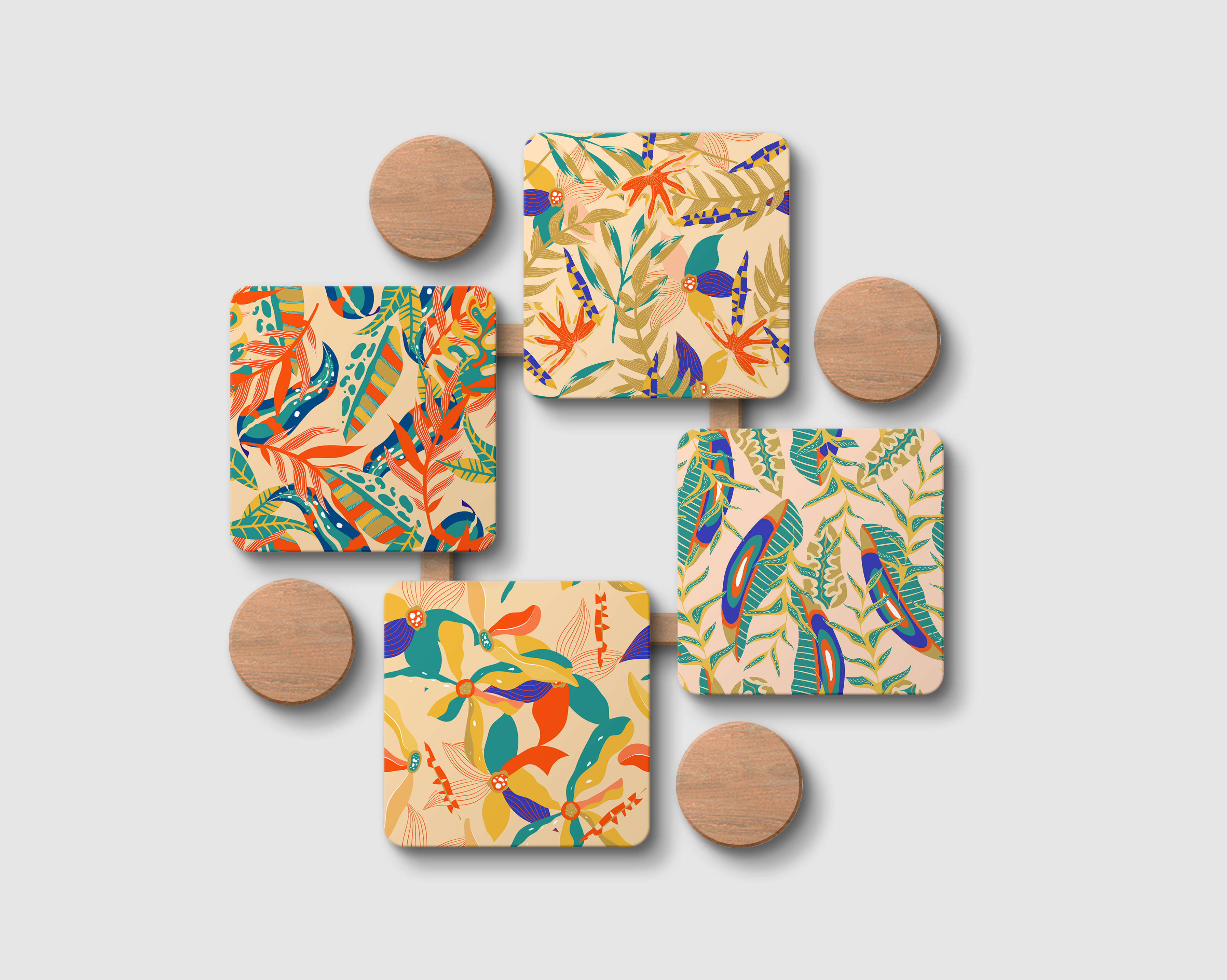 "Leafy Leaf" Coaster Set of 4