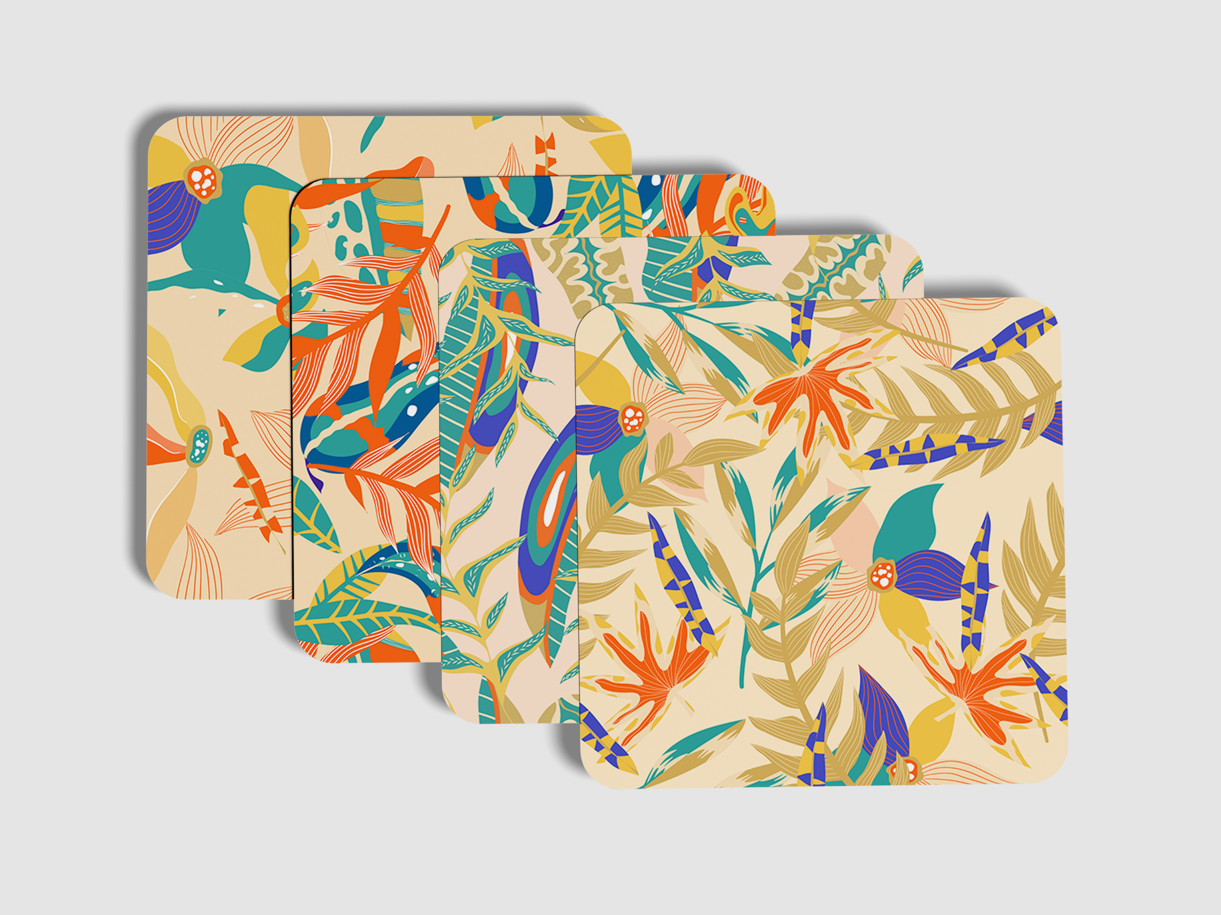 "Leafy Leaf" Coaster Set of 4