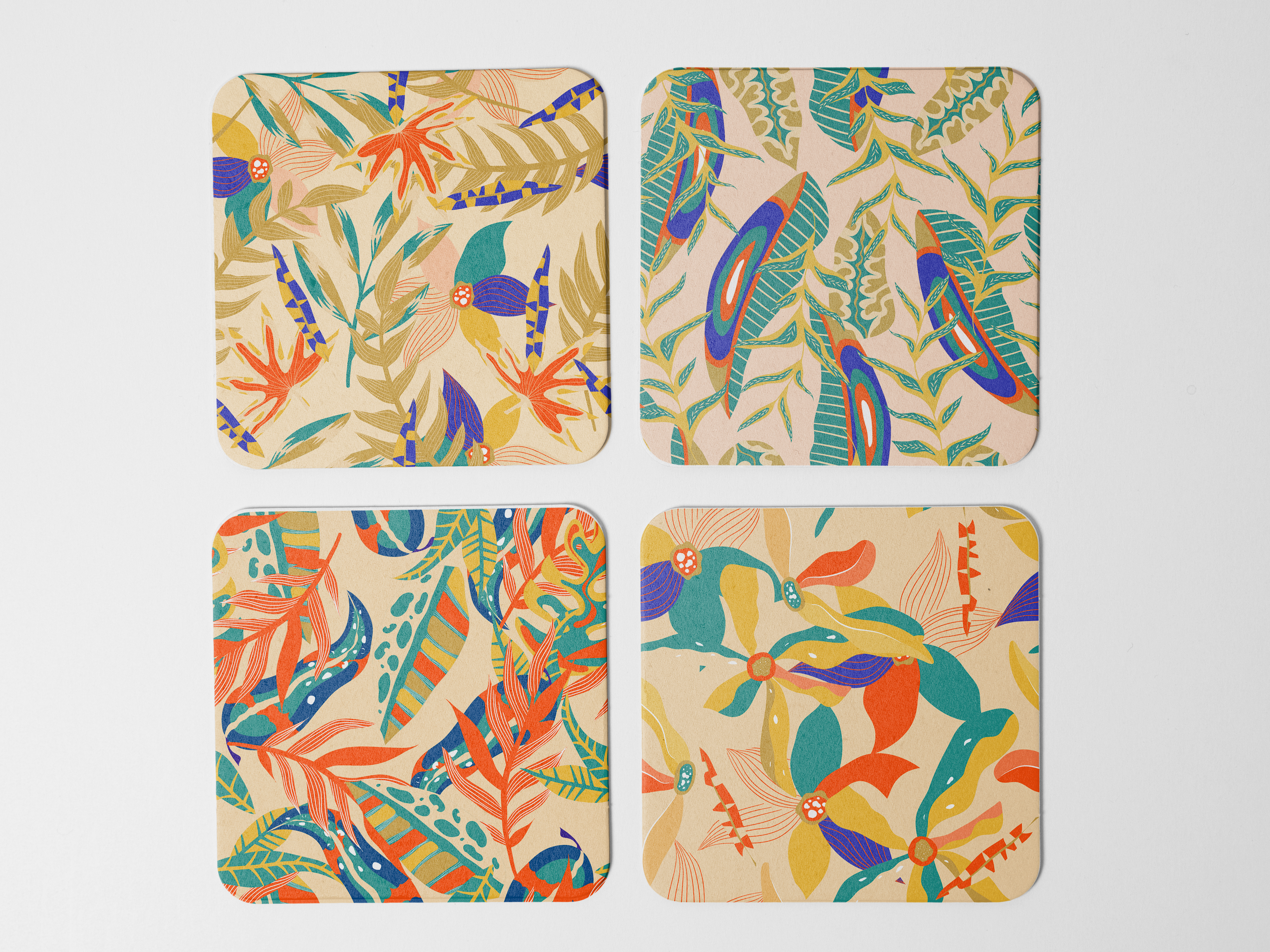 "Leafy Leaf" Coaster Set of 4