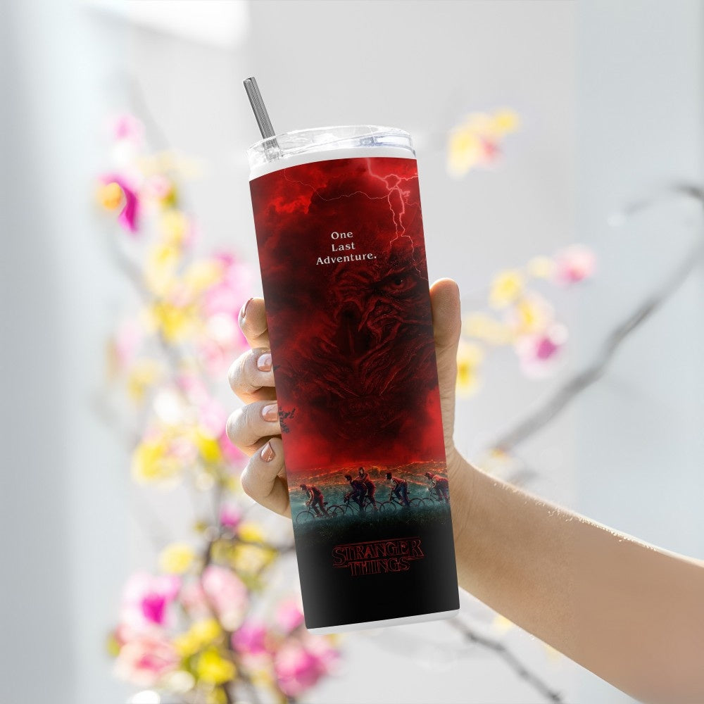 "Stranger Things : One Last Adventure" Tumbler with Metal Straw