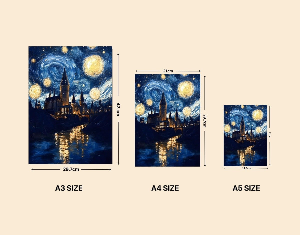 "CELESTIAL ART HOGWARTS" -Shiny & Sturdy Metallic Poster Art That Pops & Sticks