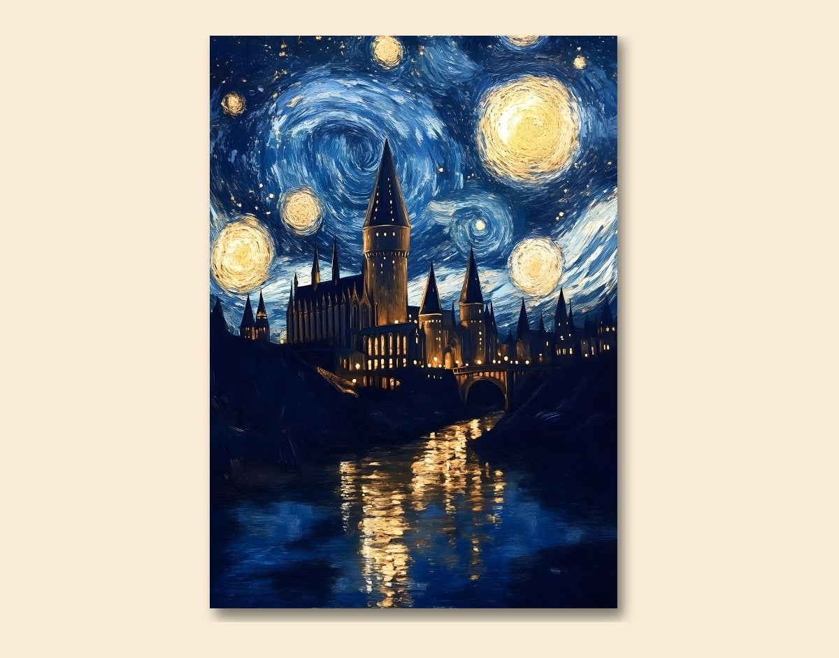 "CELESTIAL ART HOGWARTS" -Shiny & Sturdy Metallic Poster Art That Pops & Sticks