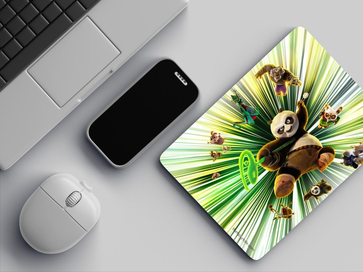 " KUNG FU PANDA THE CREW" Mousepad: Enhance Your Workspace with Style