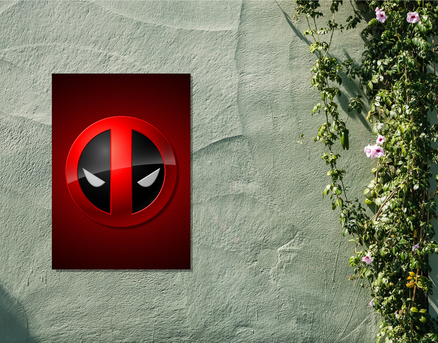 "DEADPOOL VIBRANT LOGO" -Shiny & Sturdy Metallic Poster Art That Pops & Sticks