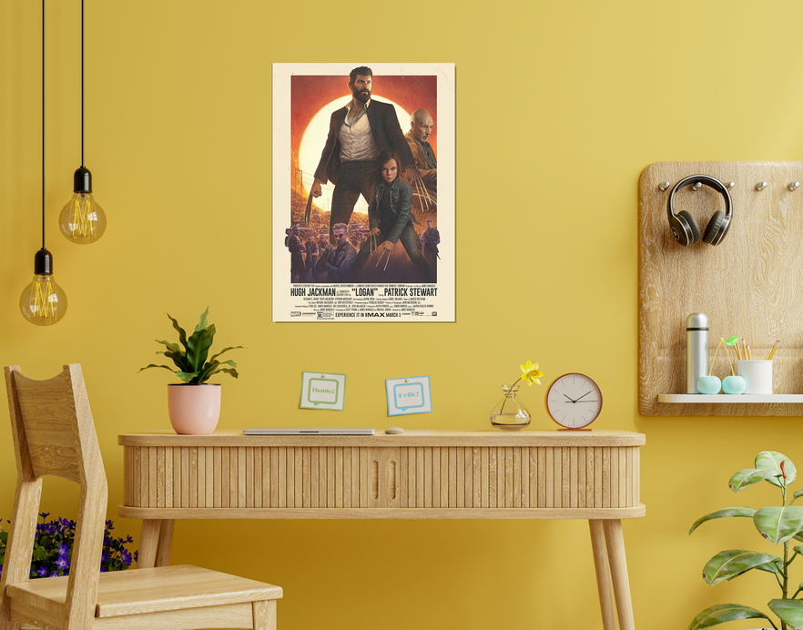 "LOGAN RETURNS - WOLVERINE" -Shiny & Sturdy Metallic Poster Art That Pops & Sticks