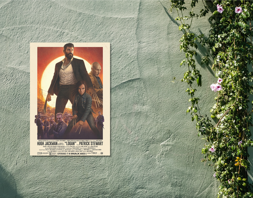 "LOGAN RETURNS - WOLVERINE" -Shiny & Sturdy Metallic Poster Art That Pops & Sticks