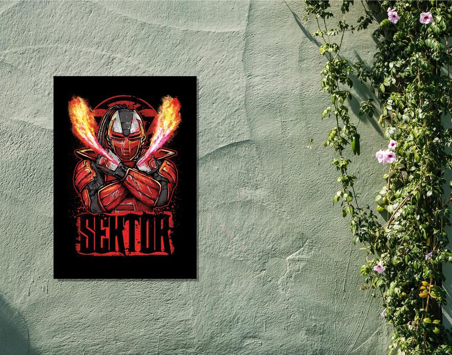"SEKTOR" -Shiny & Sturdy Metallic Poster Art That Pops & Sticks