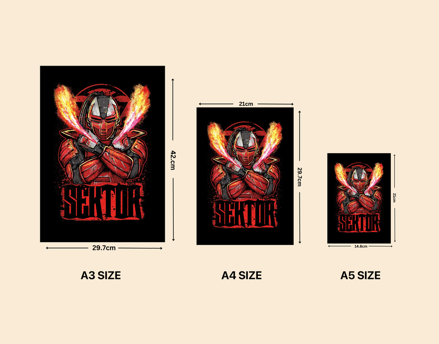 "SEKTOR" -Shiny & Sturdy Metallic Poster Art That Pops & Sticks