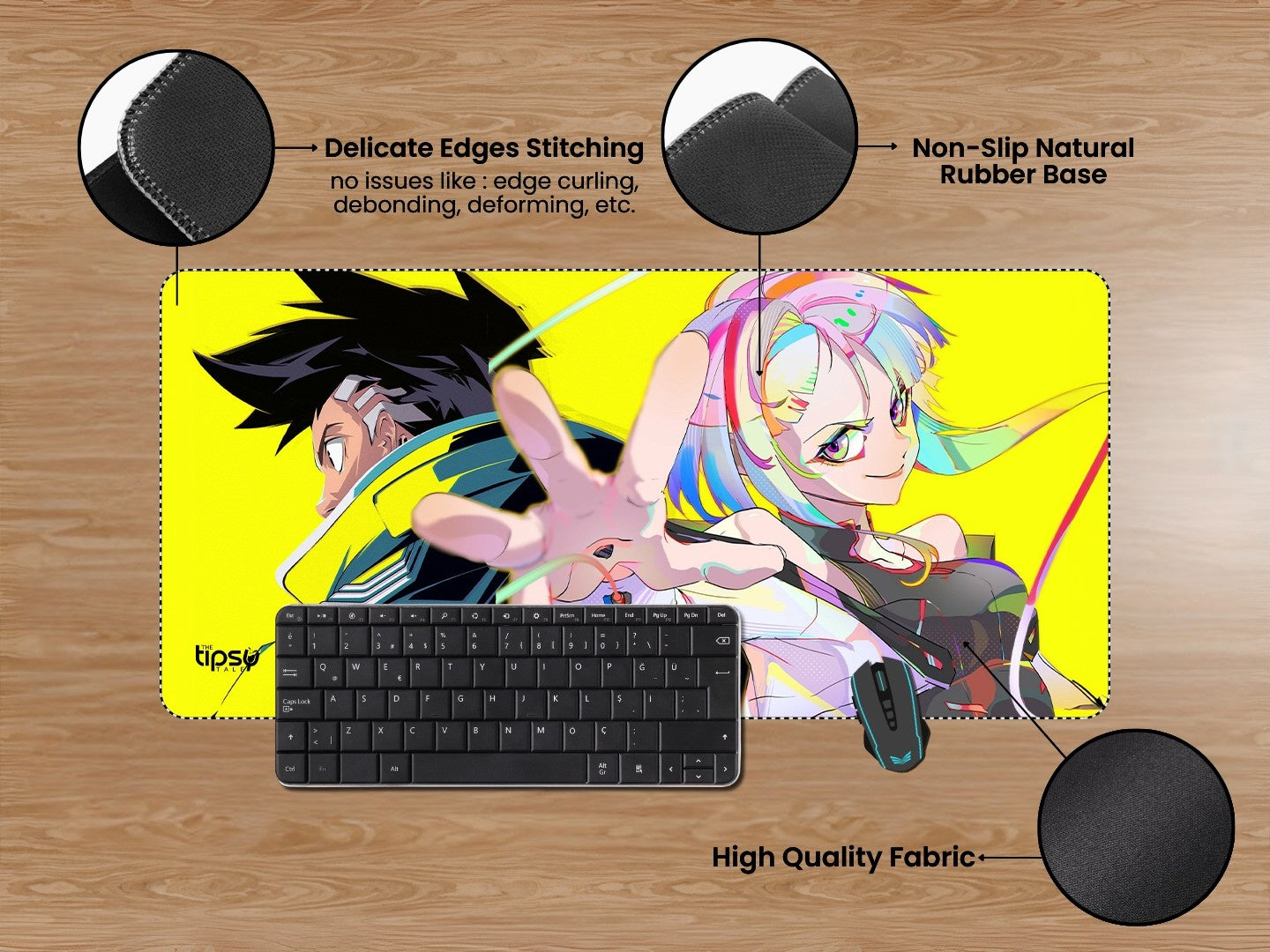 "CYBERPUNK CHROME RUSH " Gaming Mousepad Elevate Your Gaming Experience