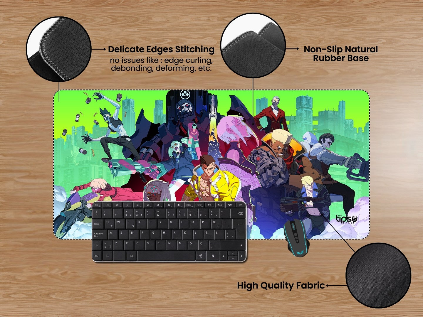 "CYBERPUNK 2077- CHROME RUSH " Gaming Mousepad Elevate Your Gaming Experience