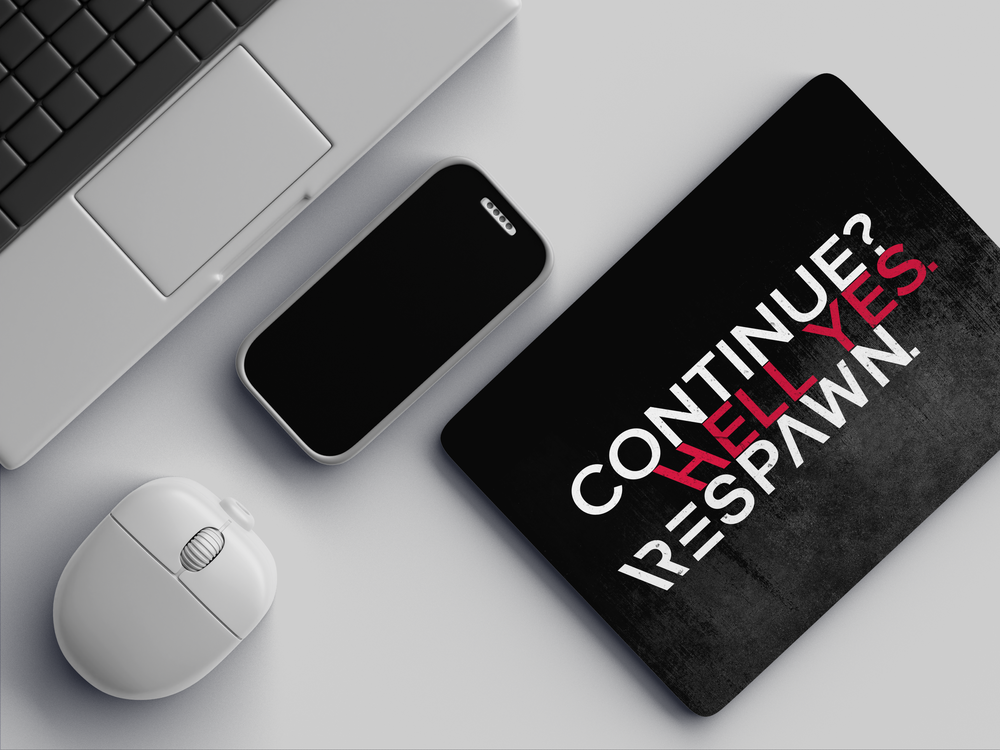 "HELL YES, RESPAWN" Mousepad Enhance Your Workspace with Style