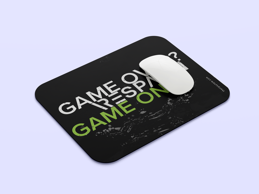 "RESPAWN, GAME ON" Mousepad Enhance Your Workspace with Style