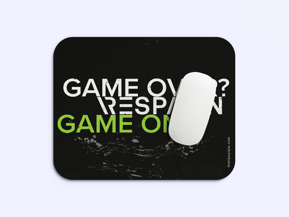 "RESPAWN, GAME ON" Mousepad Enhance Your Workspace with Style