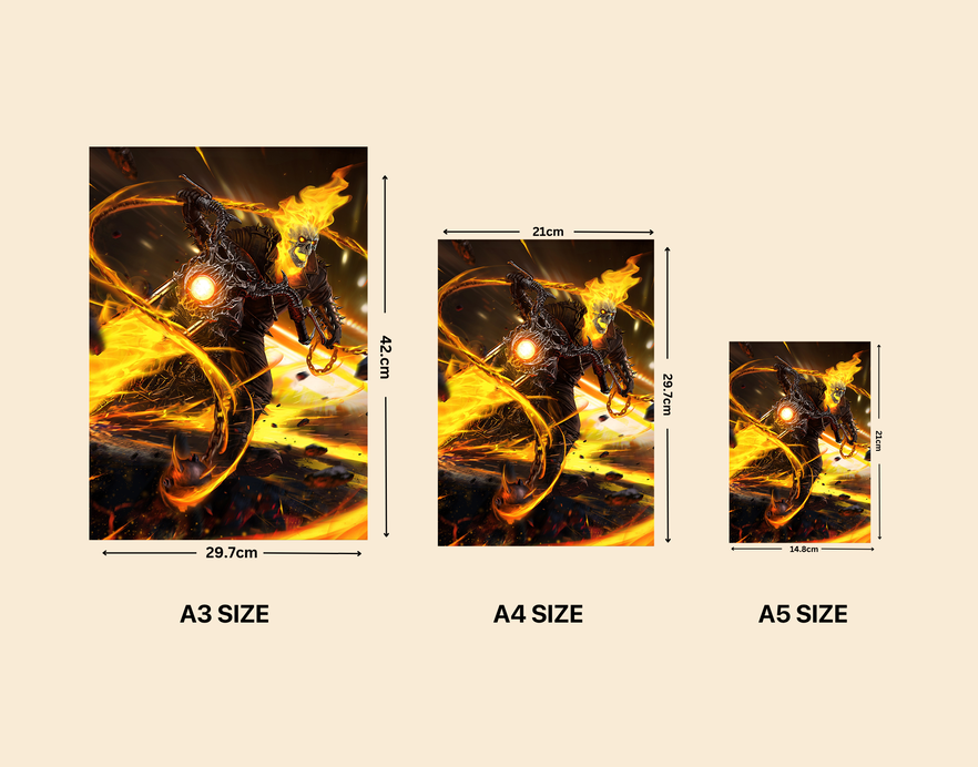 "OG GHOST RIDER" -Shiny & Sturdy Metallic Poster Art That Pops & Sticks