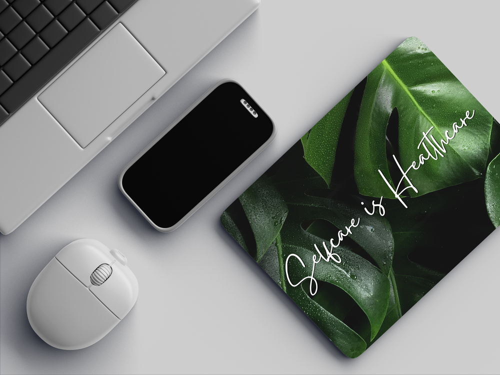 "SELFCARE IS HEALTH CARE" Mousepad Enhance Your Workspace with Style