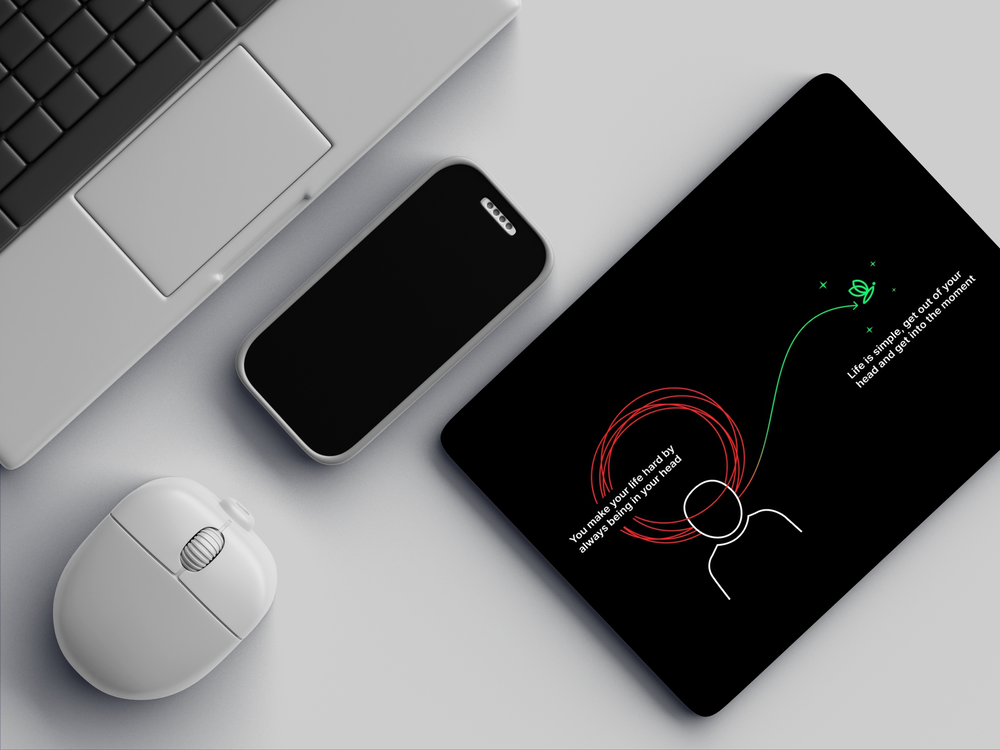 "LIFE IS SIMPLE" Mousepad Enhance Your Workspace with Style