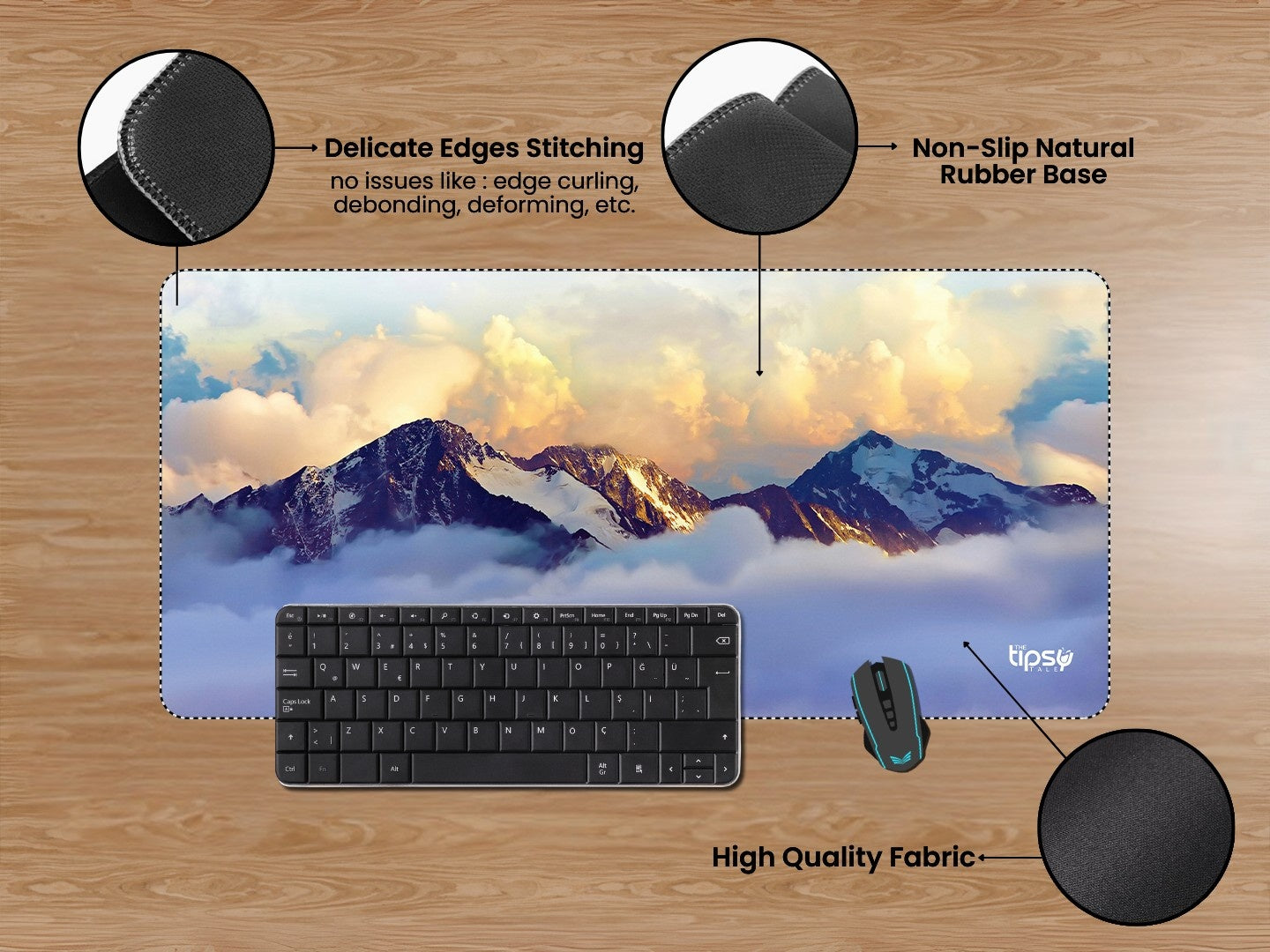 "ALPS SNOW MOUNTAIN" Gaming Mousepad Elevate Your Gaming Experience