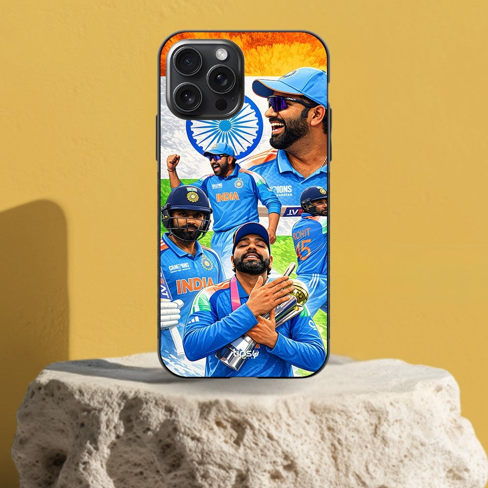 "CRICKET FANBASE ROHIT SHARMA" -Mobile Covers Shock Resistant, Slim & Stylish Cases
