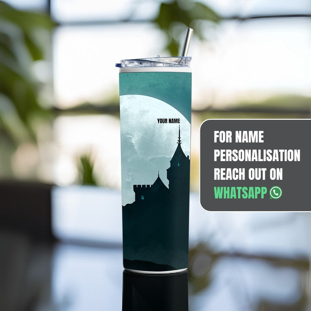 "Mid Night Blues-Harry Potter" Tumbler with Metal Straw