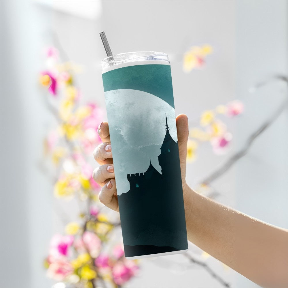 "Mid Night Blues-Harry Potter" Tumbler with Metal Straw