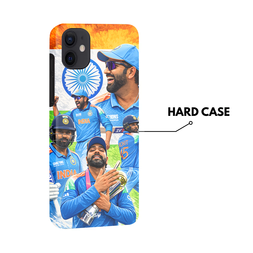 "CRICKET FANBASE ROHIT SHARMA" -Mobile Covers Shock Resistant, Slim & Stylish Cases