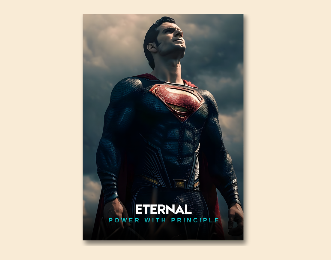 "THE ETERNAL - SUPERMAN" -Shiny & Sturdy Metallic Poster Art That Pops & Sticks